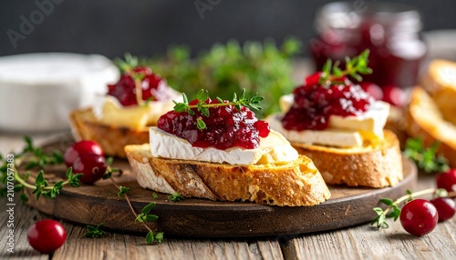 Camembert-Cranberry-Canapés