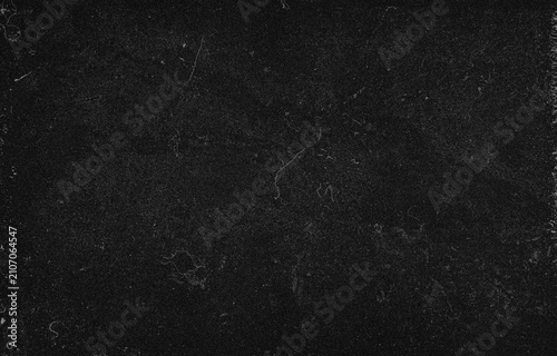 Foto Heavy Film Scratch Texture Overlay, Grunge Black Background with Edge Damage and