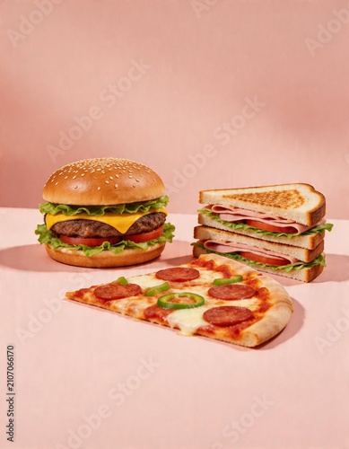 hamburger on a plate