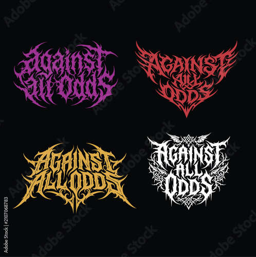 Картината върху платно Against All Odds Hardcore Metalcore Artwork