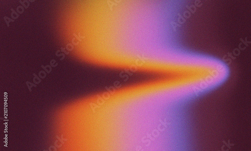 Abstract background, with a soft, gradient of purple, orange and yellow, colors featuring a, grainy texture and, smooth flowing light, wave shapes