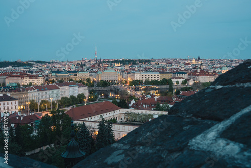 Photos Prague skyline featuring historical buildings, bridges, and the vltava river at
