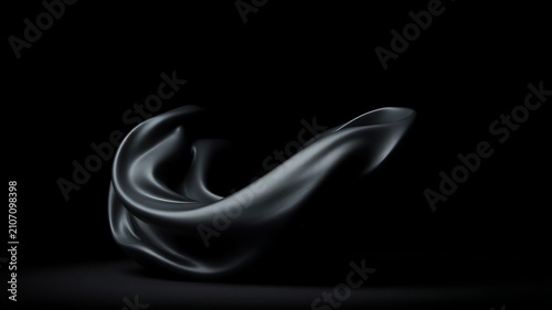Flowing dark fabric abstract silk