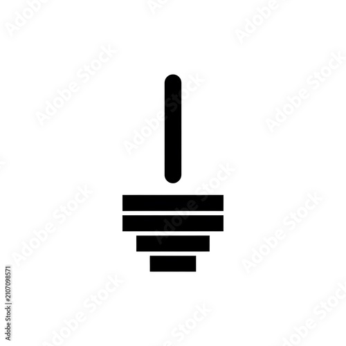 Black electrical ground symbol icon