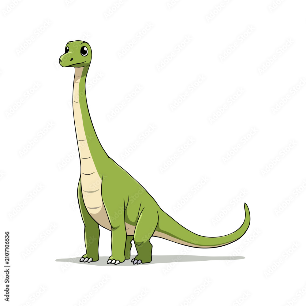 Fototapeta premium Cute Supersaurus Clipart 08