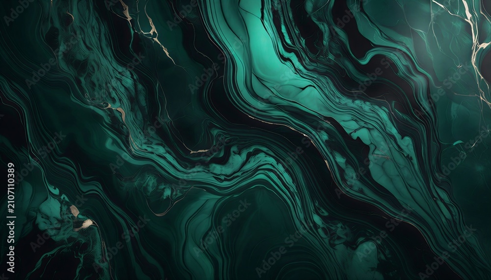 Obraz premium Luxury Emerald Green and Black Marble Abstract Background