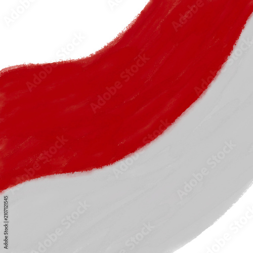 Bild auf Leinwand An illustration of indonesian flag