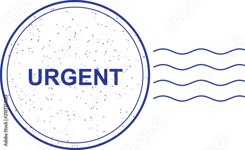 Bild auf Leinwand Urgent wavy postmark stamp design for official mail and correspondence