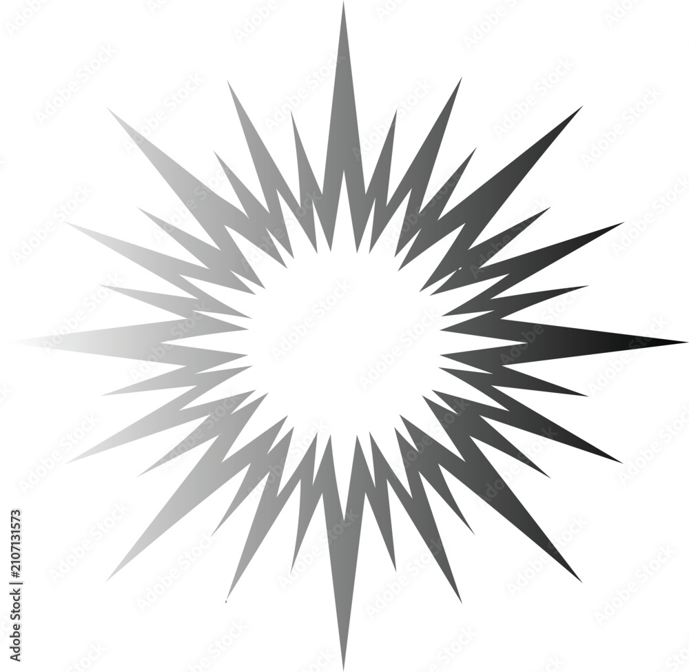 Fototapeta premium Gradient Starburst Explosion Icon
