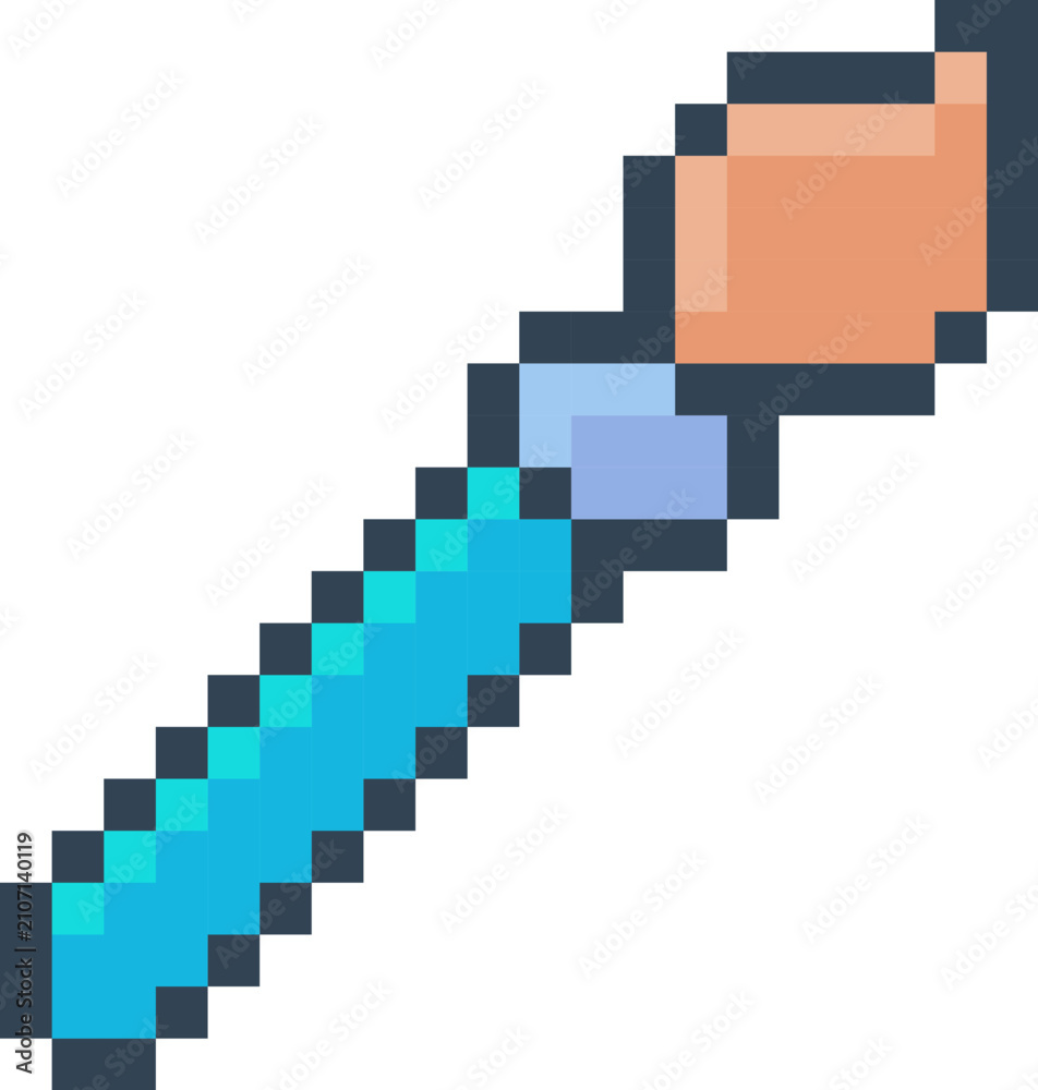 Fototapeta premium Brush Pixel Icon Style