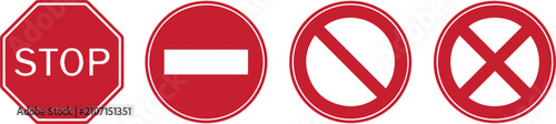 Bild auf Leinwand Red stop sign