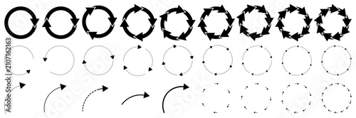 Schilderij op canvas Circle arrows