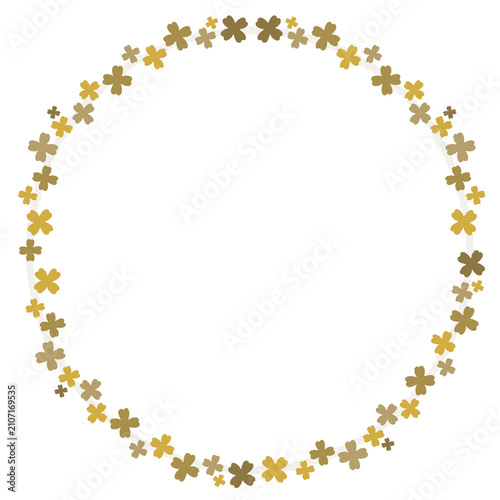illustration flower ring round flower frame	
