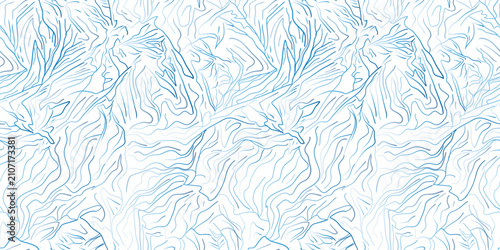 Fotografía light white frozen seamless pattern with fine line frost textures and soft blue
