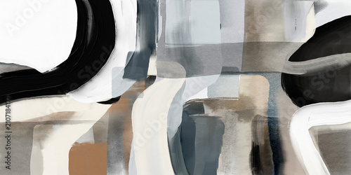 Quadro su tela Painterly abstract modern art painting with tactile artistic surfaces for premiu