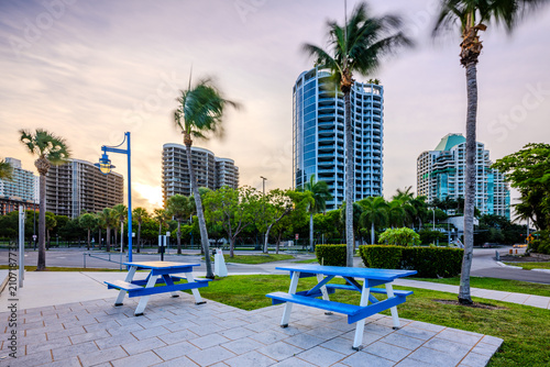 Regatta Park coconut Grove Miami Florida at sunset