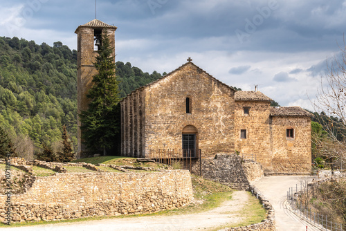 Obraz na płótnie Sant Esteve Olius is a Romanesque church located in the municipality of Olius in the Solsonés region, in the province of Lleida, Spain