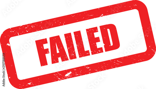 Cuadro en lienzo Failed stamp
