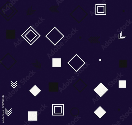 Collection of various geometric shapes in white and transparent style design