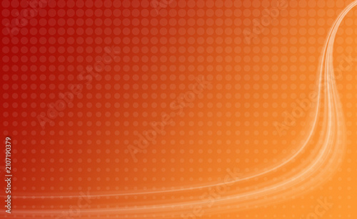 Abstract background combining halftone patterns and ribbon-like waves with warm color gradients (red-orange halftone wave background).

