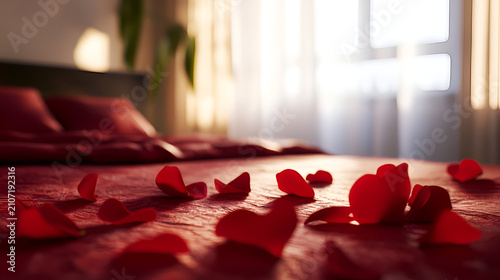 red rose petals