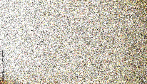 Glittering silver texture background, shimmering metallic surface with bokeh light, festive sparkling sequin pattern for holiday design