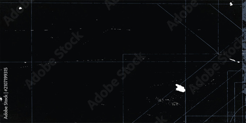 Abstract dark background with white thin grid lines and grunge texture overlay
