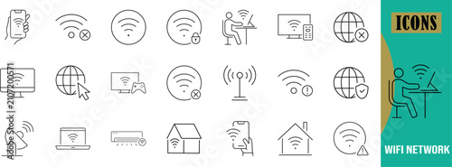 Wi-fi network connection vector icons. wifi icon set, smartphone icon set, globe icon set
