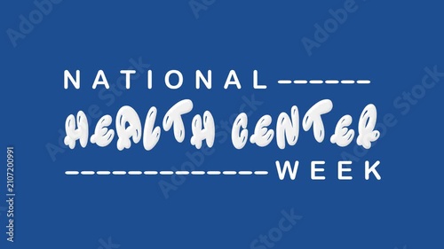 National health center week text animation, suitable for social media posts, flyers, and presentations.