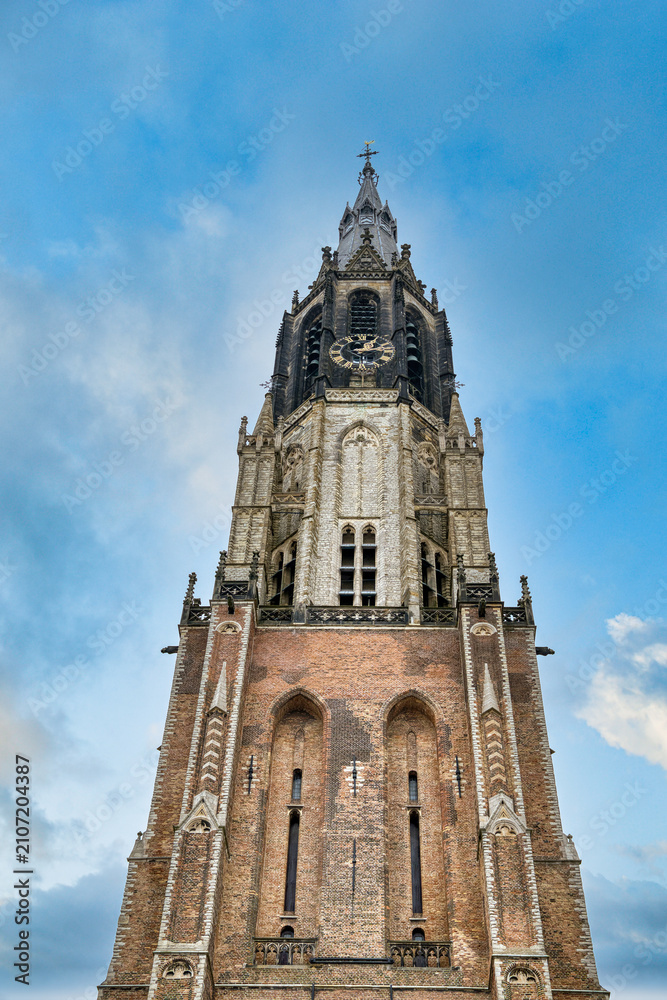Fototapeta premium Delft is a city crisscrossed by canals and located in South Holland, Netherlands.
