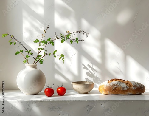 Elegant floral arrangement on white table setting.