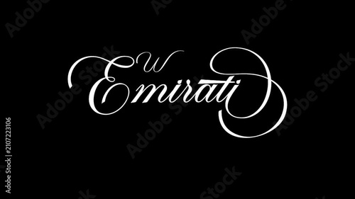 Animate an elegant calligraphy spelling 