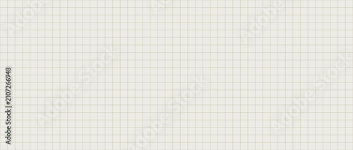 Technical graph paper texture, seamless square grid on warm neutral surface. Notebook background for sketches, planning, mathematics, journaling or educational templates. Vector illustration.
