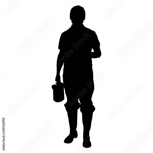Gardener Silhouette Collection Vector with Gardening Activities
