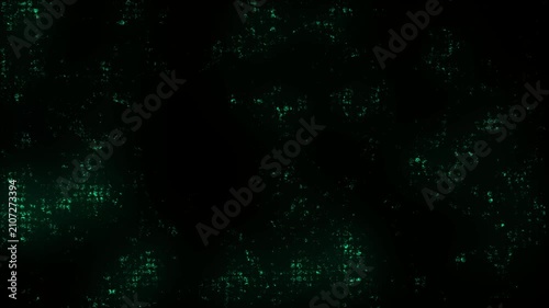 Abstract green digital data matrix background, glowing binary code flow, cyber security technology concept, futuristic network information stream