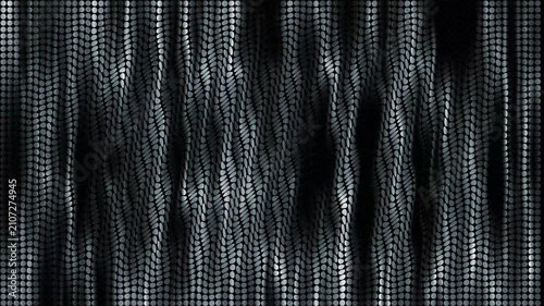 Abstract silver metallic wave background, shimmering liquid metal motion texture, flowing geometric pattern for tech and luxury