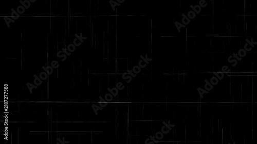 Abstract digital grid line animation, cyberpunk tech glitch matrix background loop for sci-fi overlay, creative neon glowing hud network connection data speed graphic design on black background. 4k