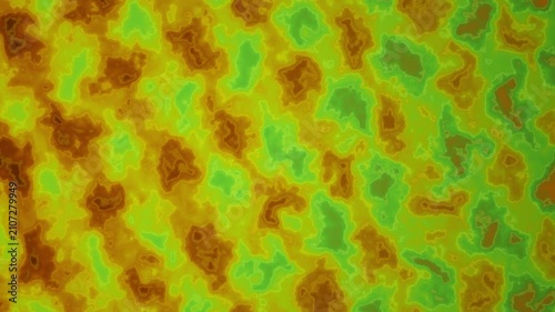 Seamless looping abstract pattern displaying organic earthy textures in green and brown shades for continuous background display.