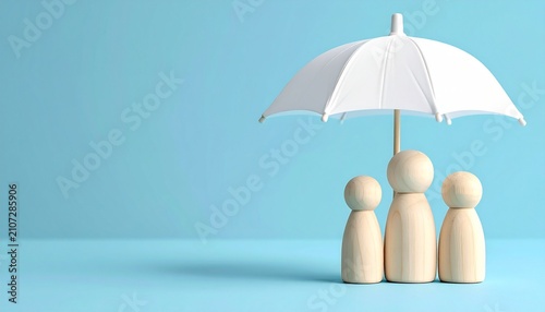 Protecting your family from unexpected events with a symbolic umbrella