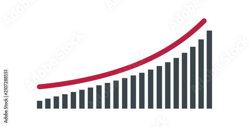 Foto Growth Bar Chart Infographic Element