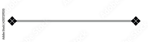 Foto Thin double horizontal divider line with quad diamond ends for elegant corporate