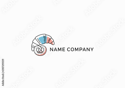 French Bakery Logo Featuring Elegant Pastry Shop Graphics