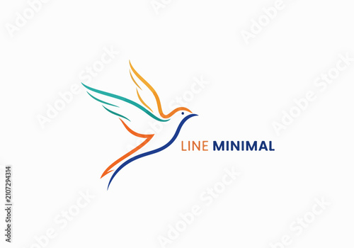 Bold woodland bird logo featuring rugged natural aesthetics
