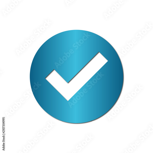 Blue Checkmark Circle Icon on Transparent Background PNG | Approved Tick Symbol with Green Circle on Transparent Background