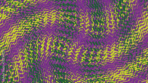 Abstract swirling pattern with lime green and purple texture