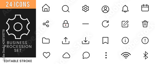 Set of Vector Music and Communication Icons with Musical Instruments Notes Keys Arrows Mail Phone Web Symbols and Business Interface Elements Collection