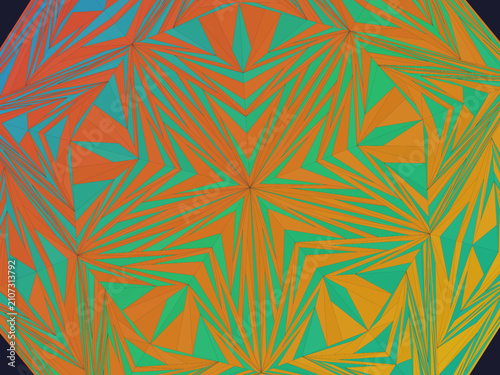 Foto Abstract Penrose Tessellation Colorful Background Design