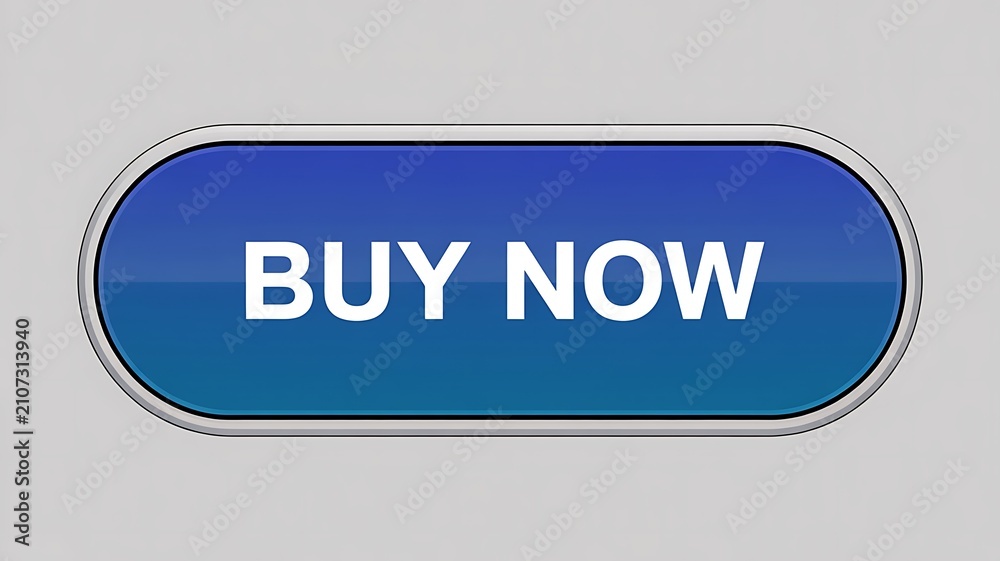 Fototapeta premium Blue glossy buy now button icon
