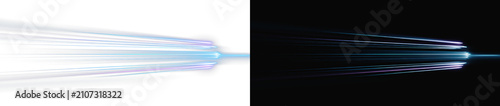 Foto Abstract glowing convergent light rays on white and black background, futuristic