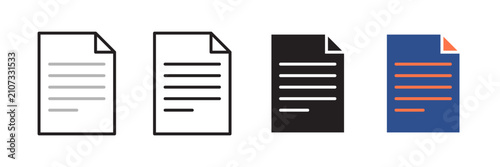 Konstfotografi document file icons shown in flat style